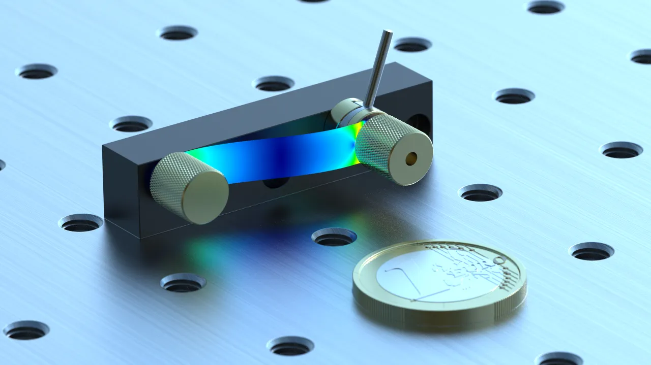 Miniatur-Spanneinheit für eine Montagevorrichtung, ausgelegt mit nichtlinearer FEM-Simulation
